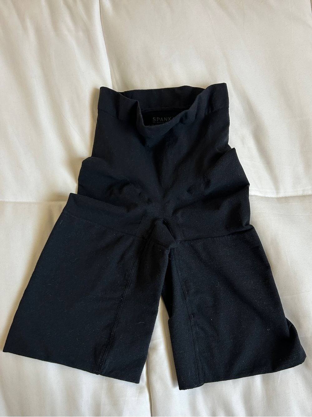 SPANX Black Mid-Waist Shaper Shorts. Small